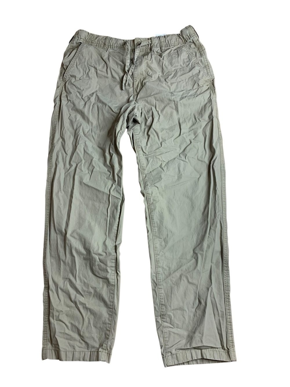 H&M Khaki Tan Relaxed Fit Cotton Joggers Pull-On Chino Pants - Size Small